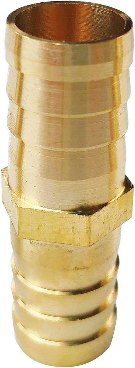 10PCs 5/8" Brass Hose Barb Fitting Straight Shape Barbed Splicer Mender Union Fitting for Oil Water Air