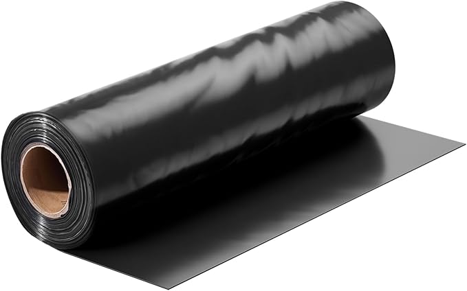 VEVOR 10 Mil Plastic Sheeting Heavy Duty 10' x 100', Thick Plastic Sheeting Roll, Plastic Drop Cloth Painters Tarp, Polyethylene Covering for Crawl Space Vapor Barrier, Multi-Purpose, Black