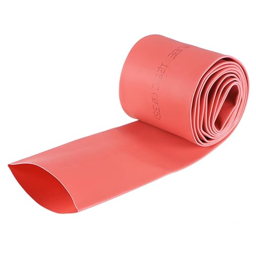 uxcell Heat Shrink Tubing, 1-3/8"(35mm) Dia 57mm Flat Width 2:1 Rate Shrinkable Tube Cable Sleeve 1m - Red