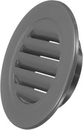 PATIKIL 4.6" Round Air Vent, Louver Grille Cover Aluminum Alloy Soffit Vent HVAC Ventilation for Ceiling Wall Roofing Bathroom Kitchen Garage Duct Shed Garage, Dark Gray
