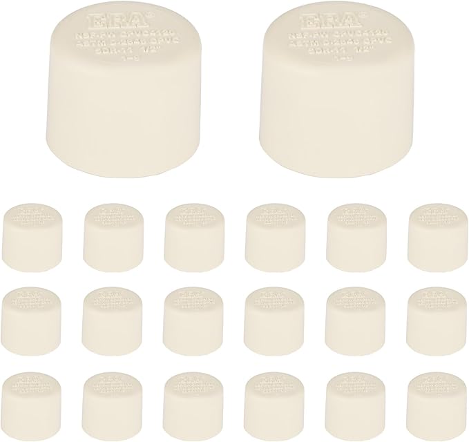 (20 Pack) EFIELD 1/2-inch CPVC Pipe Fittings, End Cap (Socket),(CPVC040-20)