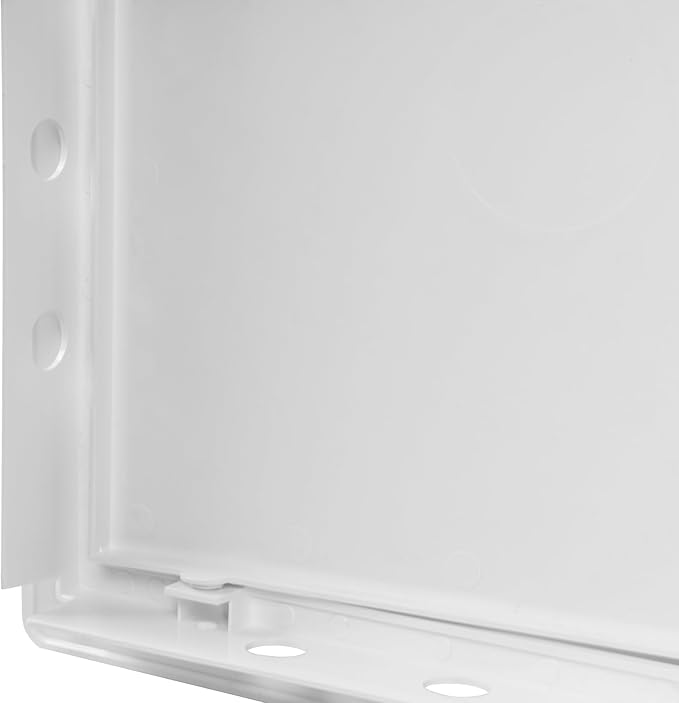 17.5" x 17.5" White Plastic Access Panel. Service Shaft Door Panel. Plumbing, Electricity, Heating, Alarm Wall Access Panel for Drywall. Bathroom Services Access Hole Cover.