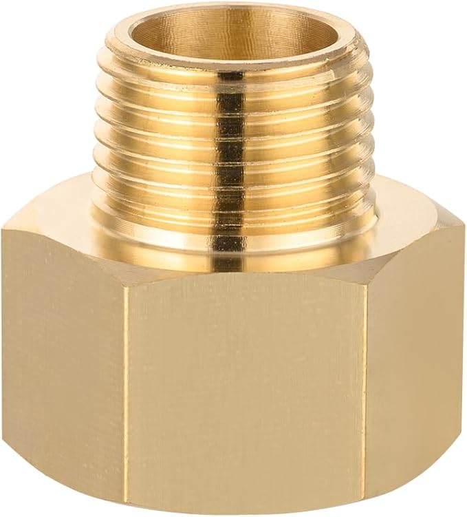 (Pack of 5) EFIELD Brass Fittings, 3/8" Male Pipe x 1/2" Female NPT Threaded Pipe Reducer,(NPT039-5PCS)