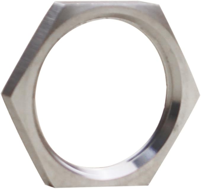 DERNORD Cast Pipe Fitting Stainless Steel 304 Hex Locknut NPT Female (1" (Pack of 2))