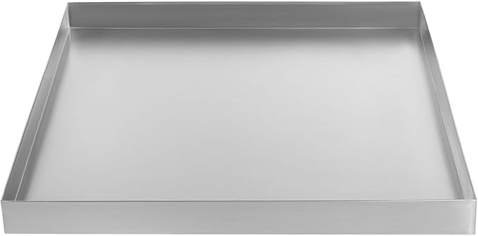 32" x 30" x 2.5" Washing Machine Pan Washing Machine Drip Pan, No-Hole Design, 304 Stainless Steel Drain Tray for Electric Water Heater & Air Conditioning Units
