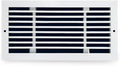 Premium 8" X 4" [Duct Opening] Linear Aluminum Bar Return Air Grille - White - White [Outer Dimensions: 10"W x 6"H] – for Ceiling, Wall Use- HVAC Vent Duct Cover Diffuser – [White]
