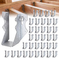 35 Pack Steel 2x4 Joist Hangers for Wood, Galvanized Face Mount Bracket | 20 Gauge Double Shear Face Mount Joist Hanger for Wood Rafter Pergolas, Floor Deck and Ceiling Joists