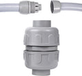 (1Pcs) NPT 1 inch Liquid-Tight Connector,PVC Flexible Conduit Double-Ended Connector,Straight 180 Degree,Two-Way Conduit Connector,Electrical Conduit Fittings