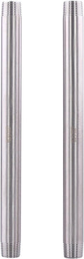 3/8" X 3/8" NPT Male Nipple Stainless Steel 304 Cast Pipe Coupling Fitting 8" Length (pack of 2)