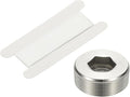 PATIKIL 2" NPT Male Internal Hex Pipe Fitting, 304 Stainless Steel Pipe Plug Fitting Assortment Kit Countersunk Thread Head Socket Pipe Plug Fitting Adapter with Tape, Silver