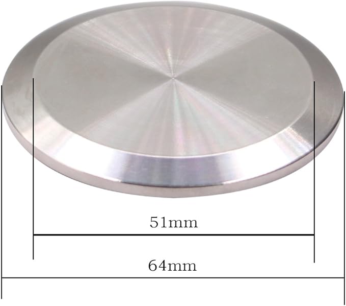 DERNORD Sanitary End Cap fits Tri-Clamp Ferrule Flange Stainless Steel 304 Fitting Clamp (2" (51mm) Tube OD)