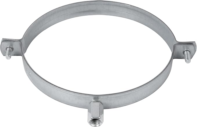 8" Inch Galvanized Pipe Hanger - Conduit Mounting Clamp - Tube Brackets - Pipe Clamps - Tube Wall Mounting Bracket Clamp - Rigid Conduit Holder - PVC and Metal Pipe Attachment Hanger