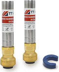 2 PCS Stainless Steel Water Hammer Arrestor 1/2 Inch Push to Connect Pex Copper CPVC, Push-Fit Hammer Arrestor