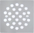 4-1/4 Inch Screw-in Square Floor Drain Cover Replacement Shower Grates with Screws (Chrome)