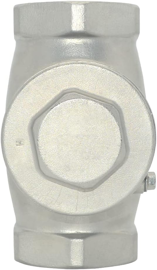 Stainless Steel SS316 Swing Check Valve,NPT Female x Female Thread,WOG 200 PSI PN16 CF8M (2")