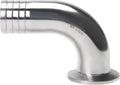 DERNORD Sanitary Hose Barb Pipe Fitting 1.5" Tri Clamp (50.5MM Ferrule) 90 Degree Elbow (Tube OD: 1-1/4"/32MM (1.5 Tri-clamp))