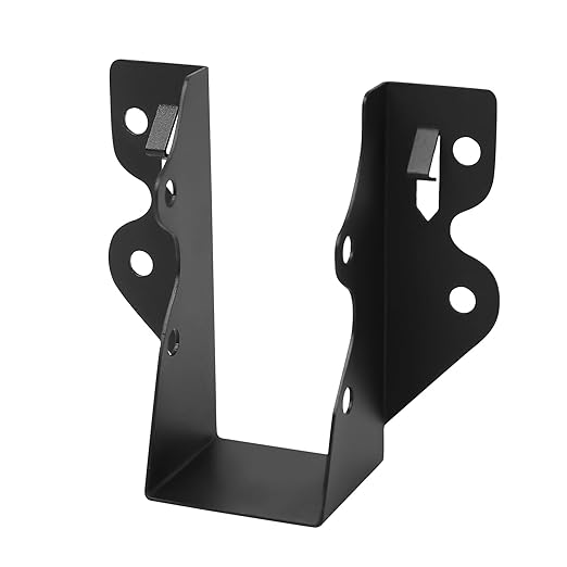36Pcs 2"x 4" Joist Hanger,Q235B Steel Black Powder Coated Face Mount Joist Hangers ,Hurricane Ties for Rafters,Tie Brackets for Floor Deck and Ceiling Joists