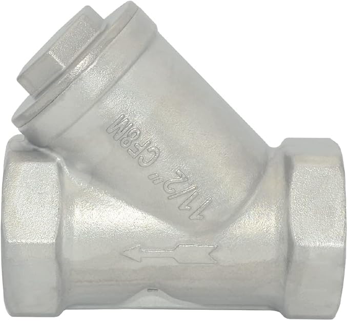 1-1/2" WYE Strainer Mesh Filter Valve,800WOG Y-Spring NPT Female Check Valve,Stainless Steel SS316 CF8M