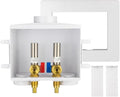 EFIELD Double Drain1/2 Inch PEX Crimp Connection x 3/4 Inch MHT Washing Machine Outlet Box with Stainless Steel Water Hammer Arrestor,(WM046)