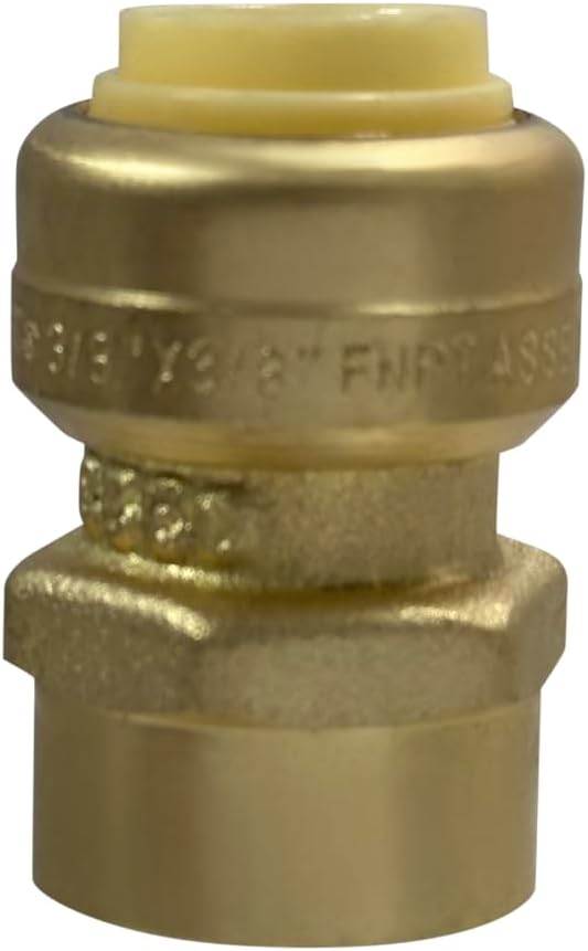 XFITTING Push Fit 3/8 Inch x 3/8 Inch Female Adapter, 27-5-5=2XX, 2 Pieces