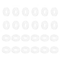 MECCANIXITY PTFE Flat Washers, 24Pack 10mm OD 5mm ID 2mm Thick Sealing Spacer Gasket Ring for Faucet Pipe Hose Bolt Machinery, White