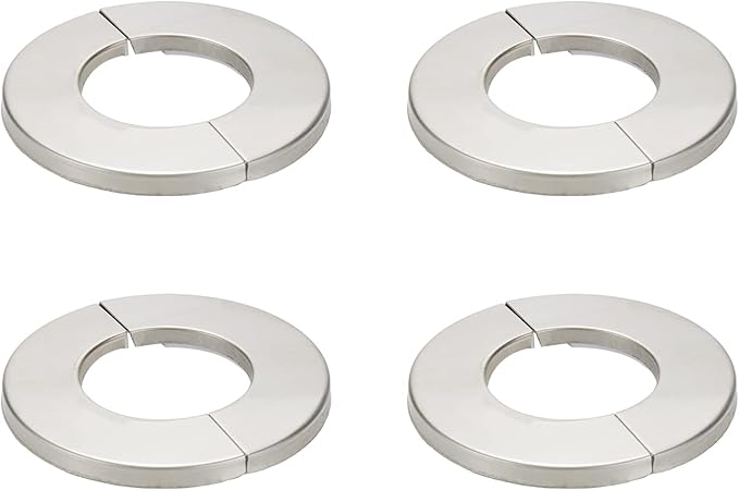 Wall Split Flange, Stainless Steel Round Escutcheon Plate for 1.33"/34mm Diameter Pipe, Pack of 4