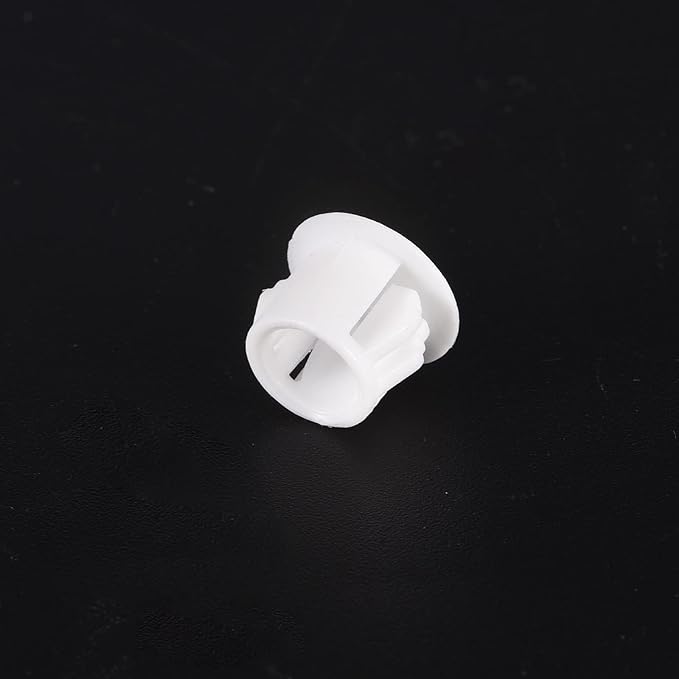 uxcell 3/8" Plastic Hole Plugs, 110Pcs Flush Type Panel Round Snap in Fastener Knockout Locking Plugs for Furniture Insert End Caps Panels, White
