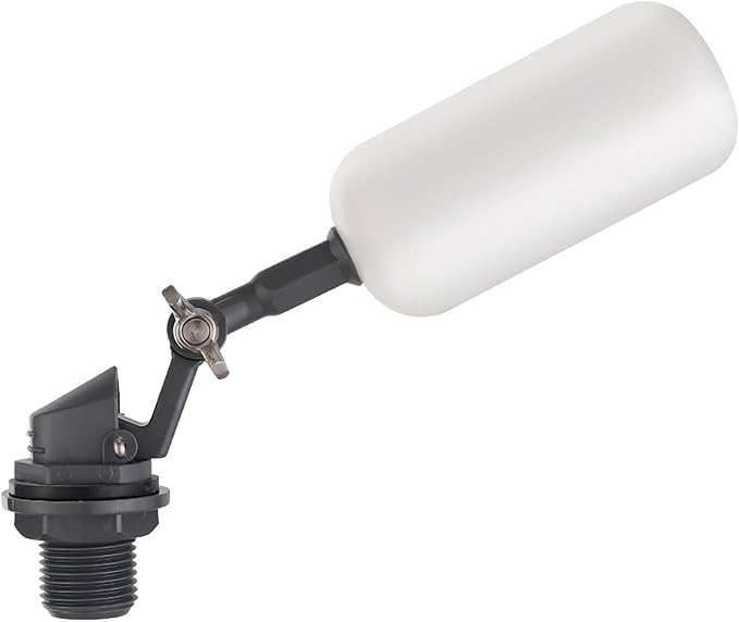 Cxztxcl Float Valve,1/2 Inch Automatic Water System Filler，Adjustable Arm for Ponds,Float Ball Valve,Plastic Aqua Pulse Float Valve，Automatic Water Level Control，Livestock Water Trough