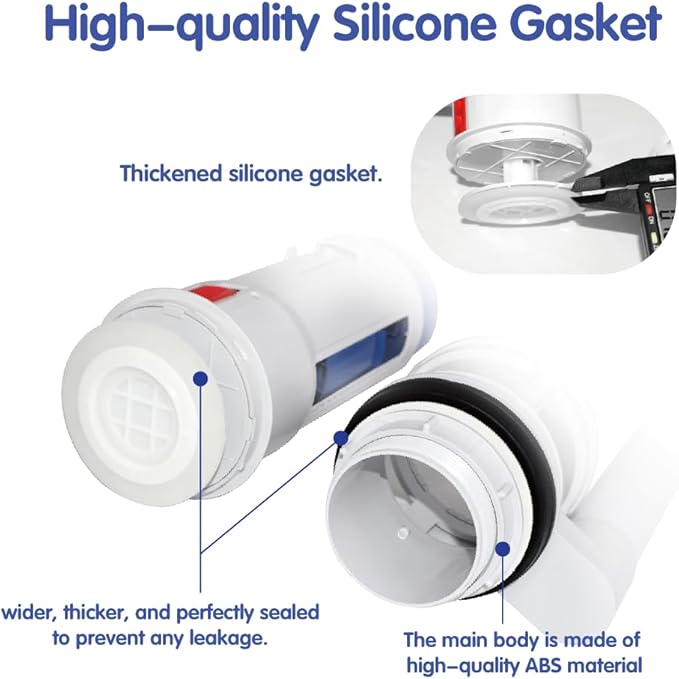 2-Inch Dual Flush Valve Replacement Kit - Easy Installation & Leak-Free Seal for Most 2-Piece Toilets