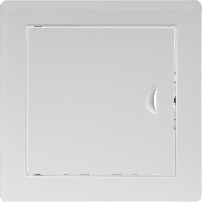 6 x 6 Inch White Access Panel – Metal Rectangular Wall & Ceiling Access Door for Plumbing Electrical HVAC – Easy Install Indoor Panel for Drywall, Home Improvement and Maintenance