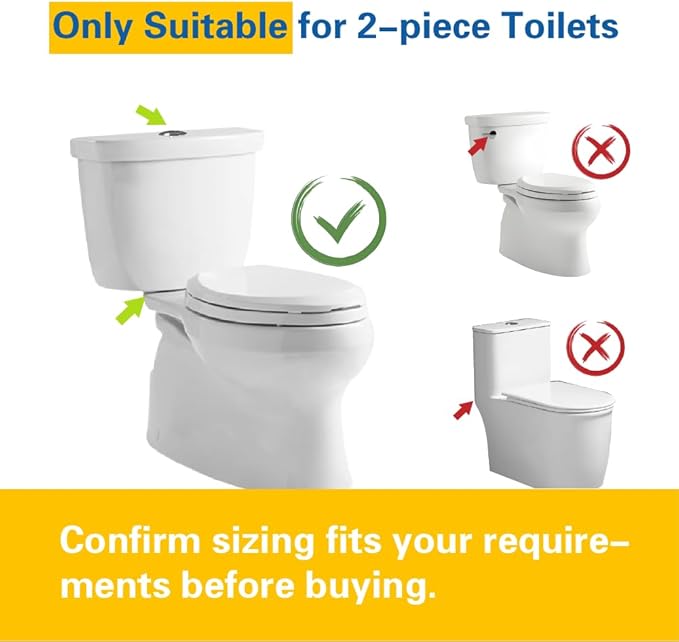 3-Inch Dual Flush Valve Replacement Kit for 2-Piece Toilets (10"-13" Tank Height) | Fits 3.2"-3.6" Drain Holes | Includes Flush Valve with 1.9" Thread Push Button, Fill Valve, Gasket, Bolts