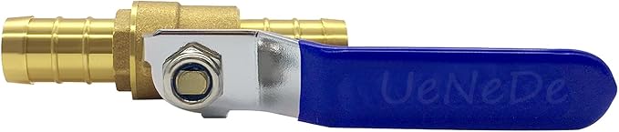 2PCS LF Brass 3/4 Inch PEX Barb Full Port Shut Off Ball Valve Pipe Crimp Fitting