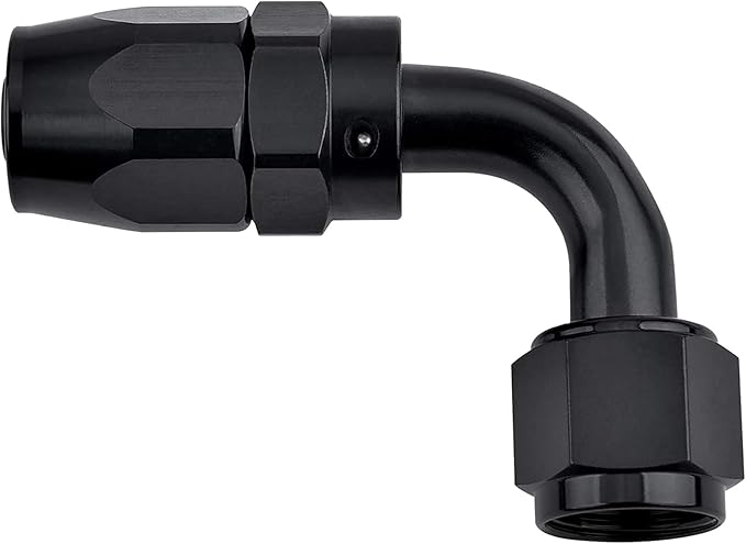 EVIL ENERGY 20AN Hose End Fitting 90 Degree Swivel for CPE Braided Fuel Hose Black