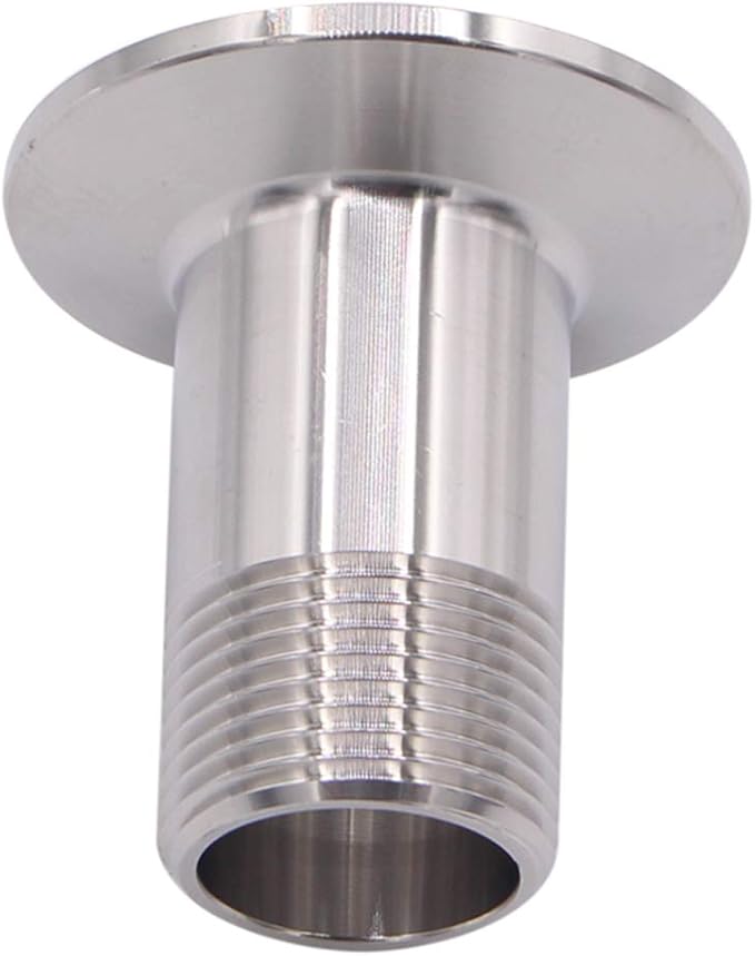 DERNORD 2 Pack Sanitary Male Threaded Pipe Fitting to TRI CLAMP with 2 Silicone Gaskets(OD 50.5mm Ferrule) (Pipe Size: 3/4" NPT)