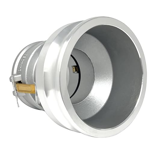 Gloxco Aluminum Type DA Cam and Groove Hose Fitting, Reducer, 4" Female Camlock x 6" Male Camlock (CAM-4060-DA-AL)