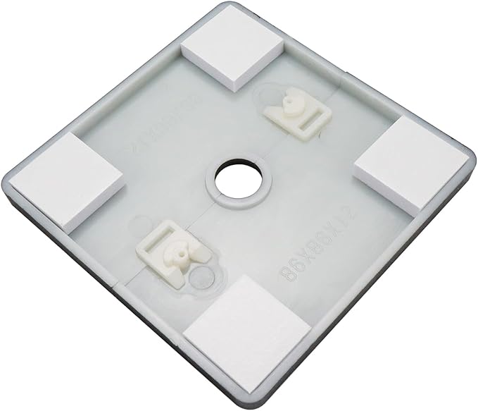 2 Pcs Wall Split Flange, ABS Square Self-Adhesive Escutcheon Plate Buckles Design for 0.47"/12mm Diameter Pipe