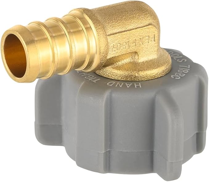 EFIELD 1/2 Inch Pex X 7/8 Inch Toilet BC(Ballcock) Swivel Straight Adapter, Brass Plumbing Fitting,(PEX1807311)