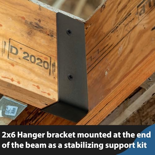 Blulu 6 Pcs 2 x 6 Inches Concealed Joist Hangers, Q235b Steel Joist Bracket