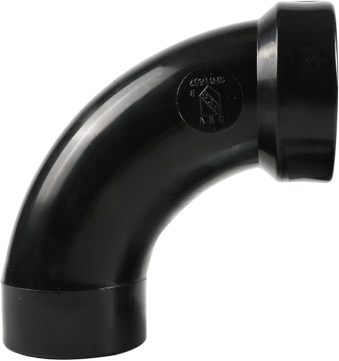 EFIELD 3 in. ABS DWV 90-Degree Hub x Spigot Long Sweep Street Elbow Fitting (1/4 Bend)