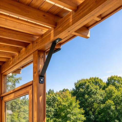 4 Pack 11-1/8" x 1-1/2" 45-Degree Angle Bracket for Post