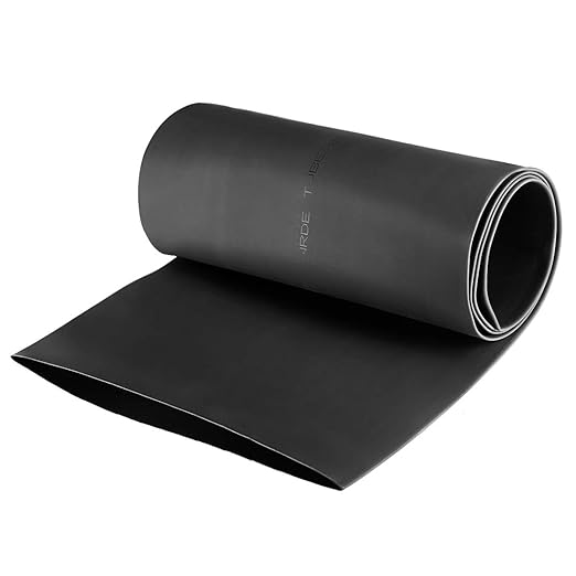 uxcell Heat Shrink Tubing, 120mm Dia 191mm Flat Width 2:1 Rate Shrinkable Tube Cable Sleeve 1m - Black