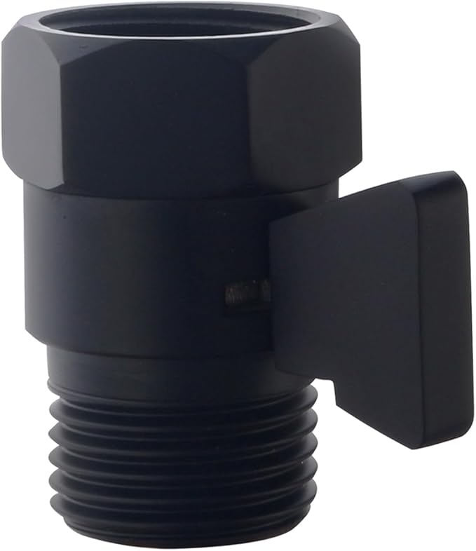 Brass Shut Off Valve, Water Flow Control Valve, Shower Head Shut Off Valve, Water Flow Control Valves G1/2 Pressure Regulator, Water Pressure Regulator in Black