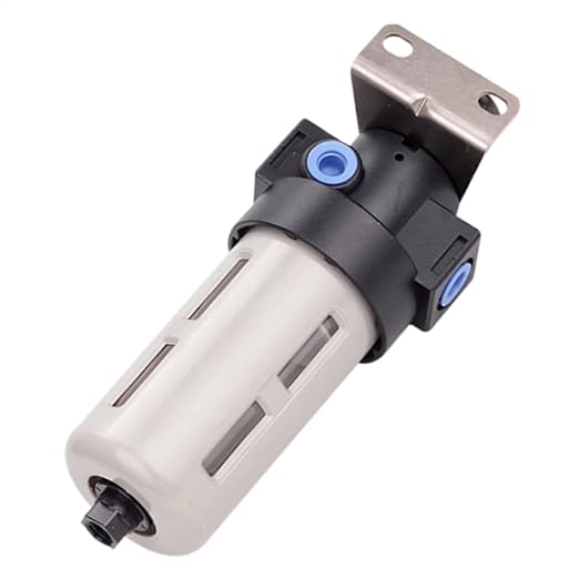 Compressed Air Pressure Filter Regulator Airtac BFR2000 1/4'' NPT 0-140 PSI Combo Piggybac Adjustable,Bracket,Gauge Semi-Auto Drain