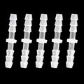 Plastic Hose Barb Fitting 3/16" x 3/16" Pipe Connectors Joint Splicer Mender Adapter Union for Aquarium Household Adapters Fuel Gas Liquid Air (Pack of 5)