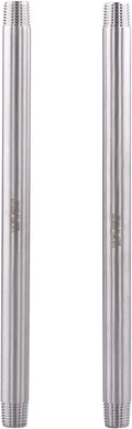 1/4" X 1/4" NPT Male Nipple Stainless Steel 304 Cast Pipe Coupling Fitting 8" Length (pack of 2)
