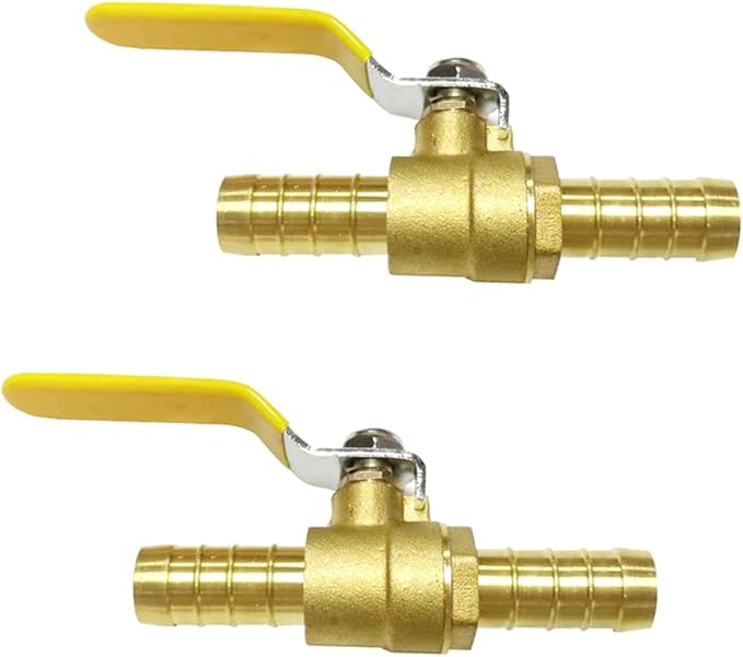 5/8 Inch PEX Crimp Brass Shut-Off Ball Valve (Pack of 2)