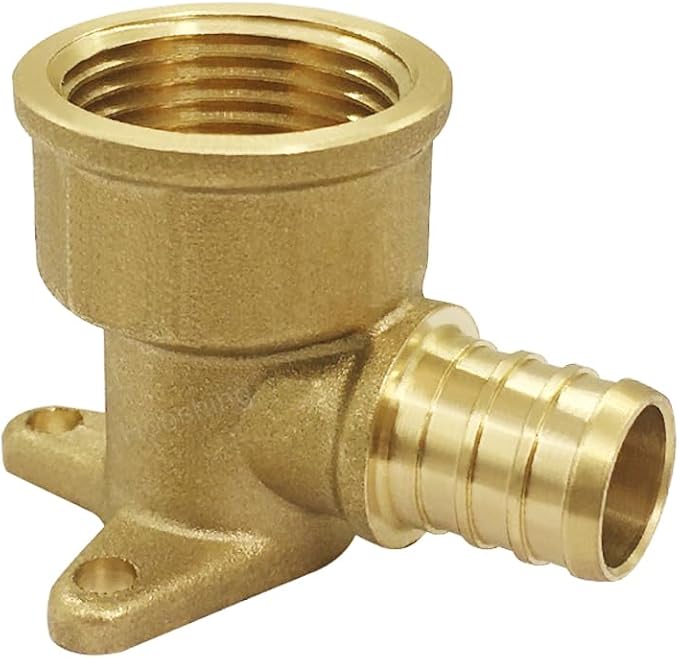 Hooshing 2PCS Drop Ear Elbow Pex Fittings 5/8" Pex x 3/4" NPT Female Adapter Brass Crimp Fittings for Pex Pipes Plumbing Jobs