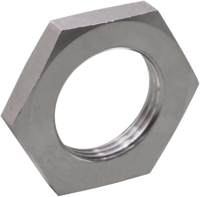 DERNORD Cast Pipe Fitting Stainless Steel 304 Hex Locknut 3/4 Inch NPT Female (Pack of 2)
