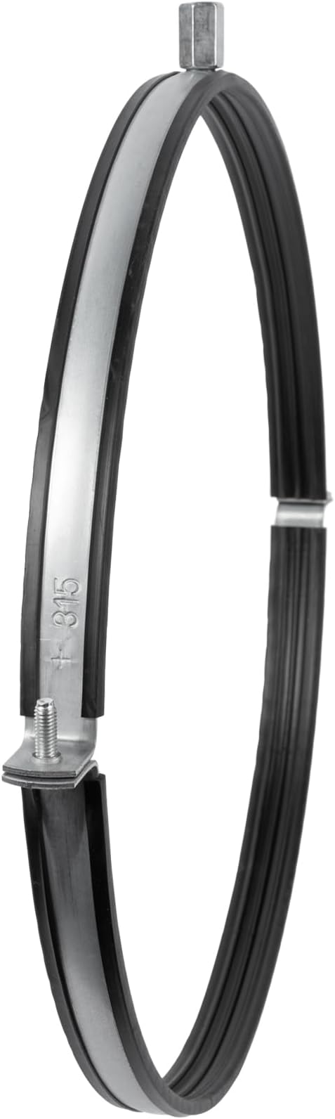 12" Inch Galvanized Pipe Hanger with Rubber - Conduit Mounting Clamp - Tube Brackets - Pipe Clamps - Tube Wall Mounting Bracket Clamp - Rigid Conduit Holder - PVC and Metal Pipe Attachment Hanger