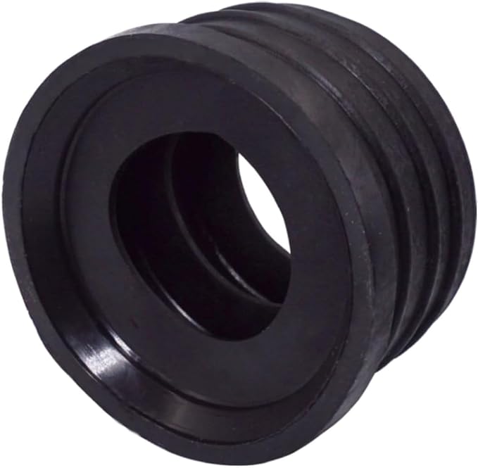 (Pack of 1) Black Rubber Sleeve for Drain Pipe, 1.57" x 1.26" (50 x 32 mm) Pipe Connector, Adaptor, and Reducer